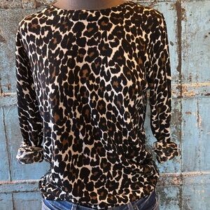 New! J.Crew Leopard Print Merino Wool Sweater